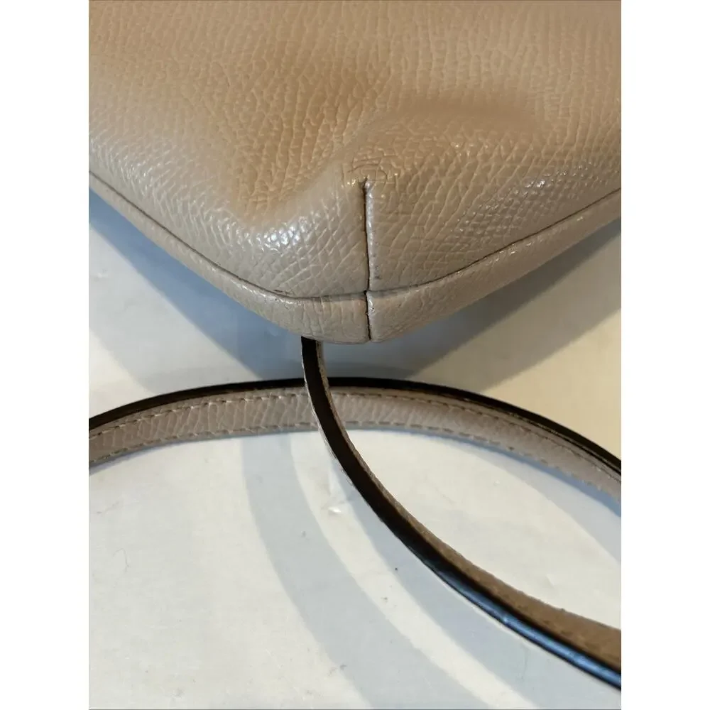 Coach F52881 Crossgrain Leather East West Pop Crossbody Bag beige Excellent